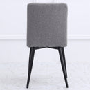 Livingandhome 4Pcs Tufted Modern Armless Dining Chairs with Metal Legs