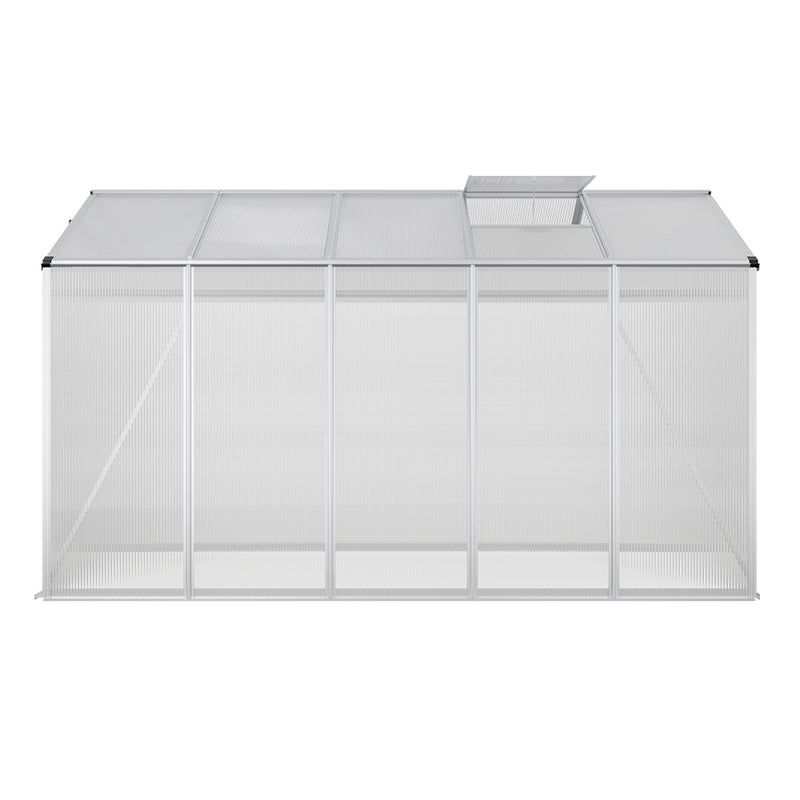 Breeins Large Aluminium Polycarbonate Garden Greenhouse