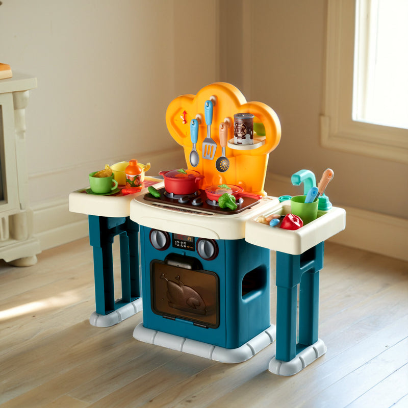 Kidkid Kids Pretend Kitchen Playset with Lights and Sounds