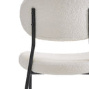 Livingandhome 2Pcs Upholstered Dining Chair with Metal Frame