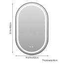 Livingandhome Oval LED Vanity Mirror