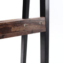 Livingandhome 5-Tier Industrial Wooden Open Shelf Ladder Bookcase