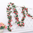 Lifeideas 4 Pack Artificial Flower Fake Silk Peony Hanging Vine Garland