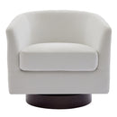 Livingandhome Linen Upholstered Swivel Armchair