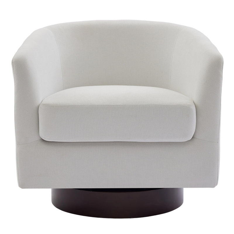 Livingandhome Linen Upholstered Swivel Armchair