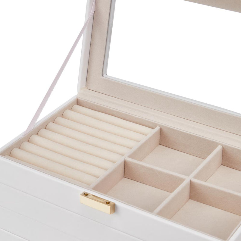 Sheonly 4-Tier Jewellery Storage Box with Transparent Lid