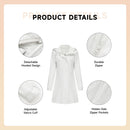 Long Trench Coat with Detachable Hood