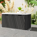 Outsunny 380L Garden Storage Box Waterproof Outdoor Storage Box Wood Effect