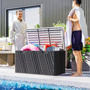 Outsunny 380L Garden Storage Box Waterproof Outdoor Storage Box Wood Effect