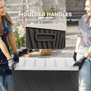 Outsunny 380L Garden Storage Box Waterproof Outdoor Storage Box Wood Effect