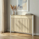 HOMCOM Radiator Cover with Drawer and Vertical Slats Oak