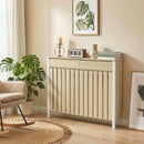 HOMCOM Radiator Cover with Drawer and Vertical Slats Oak