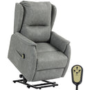 HOMCOM Power Lift Recliner Chair Dual Motor, Grey