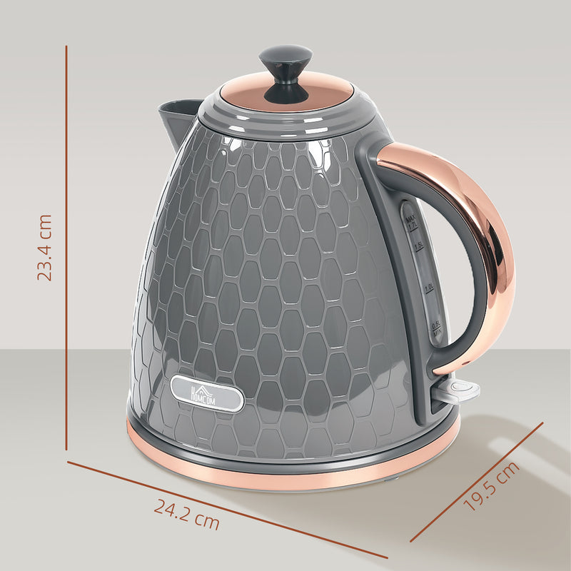 HOMCOM Electric Kettle, Fast Boil, 1.7L, 3kW, Swivel, Auto Shut-off