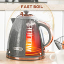 HOMCOM Electric Kettle, Fast Boil, 1.7L, 3kW, Swivel, Auto Shut-off