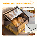 PawHut Outdoor Cat House, Feral Cat Shelter With Elevated Base, Grey