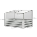 Outsunny Mini Greenhouse and Planters, Raised Beds for Garden with Cold Grame