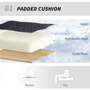 HOMCOM Linen Criss Cross Legged Office Chair with Tilt Function