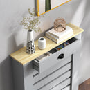 HOMCOM Radiator Cover with Drawer, Horizontal Slat