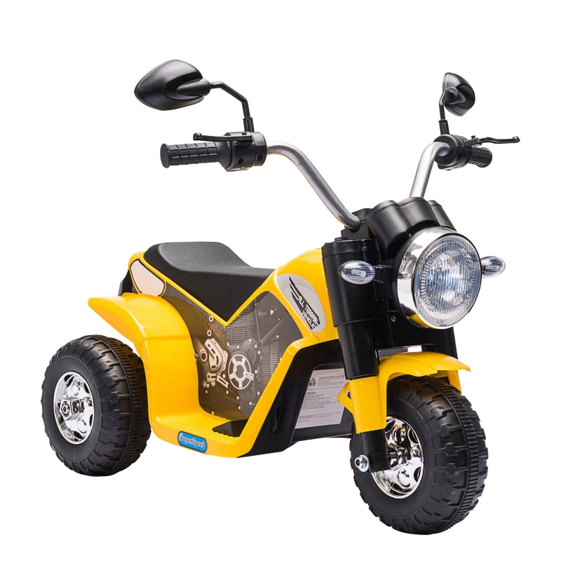 HOMCOM Kids Electric Ride On Motorcycle Bike - Yellow