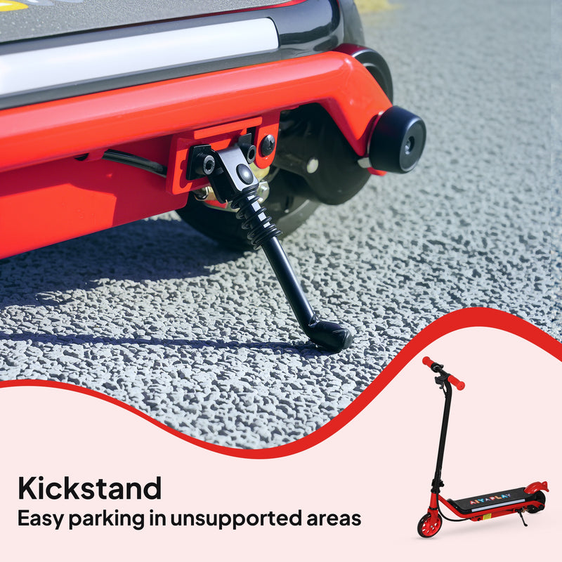 AIYAPLAY Electric Scooter for 6-14 with Dual Brakes & Colourful Light