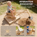 AIYAPLAY Wooden Sandbox With Digger 360° Swivel Seat
