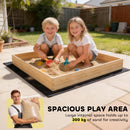 AIYAPLAY Wooden Sandbox With Digger 360° Swivel Seat