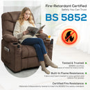 HOMCOM Electric Massage Recliner Armchair with Heat, Reclining Chair, Brown