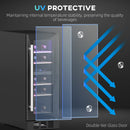 HOMCOM 16 Bottle Dual Zone Built-in Wine Cooler Fridge With Glass Door