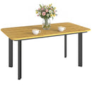 Outsunny Outdoor Coffee Table, Garden Table with Slatted WPC Top, Brown