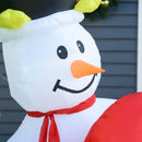 HOMCOM 2.43m Inflatable Christmas Tree & Santa Decoration w/ Flashing LED Lights