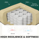 HOMCOM Velvet-Feel Double Sofa w/ Wood Frame Foam Padding High Back, Green