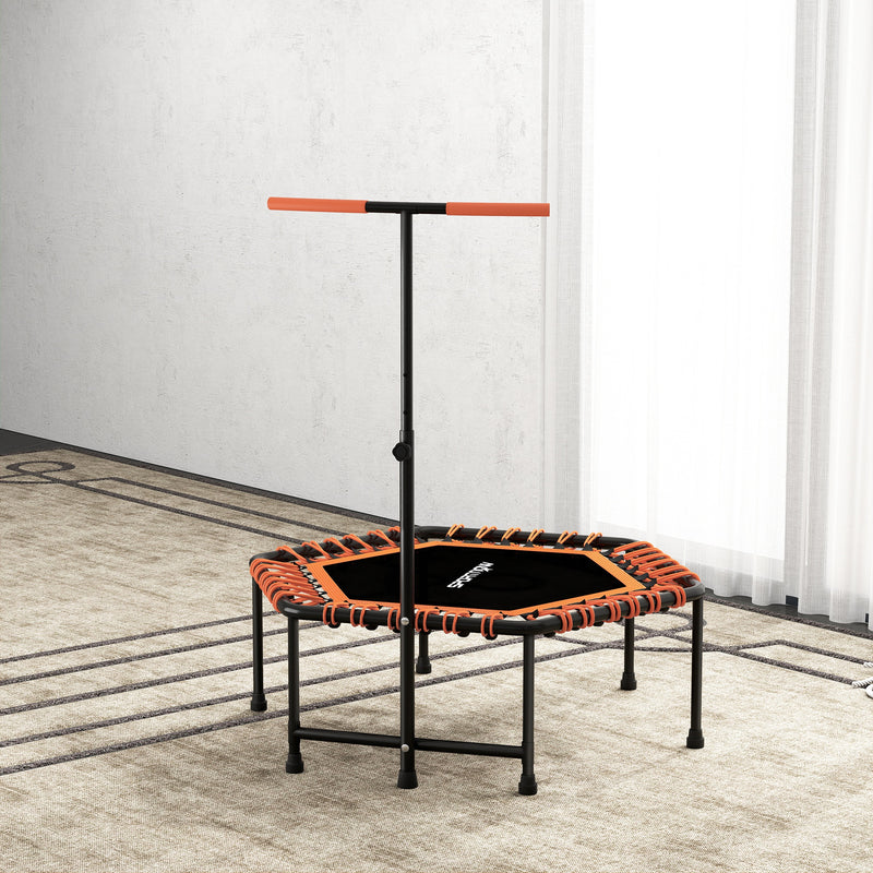 SPORTNOW 45" Fitness Trampoline with Adjustable Handle LED Lights