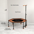 SPORTNOW 45" Fitness Trampoline with Adjustable Handle LED Lights