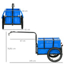 HOMCOM Bicycle Trailer With Foldable Storage Box And Pneumatic Tyres - Blue/Black