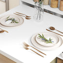 HOMCOM Folding Dining Table, Kitchen Table with Shelves White