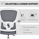 HOMCOM Ergonomic Tall Office Chair, 360 Degree Swivel Task Stool