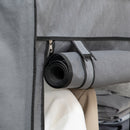 HOMCOM Fabric Wardrobe w/ Shelves Hanging Rail Foldable Closets