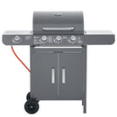 Outsunny Gas Barbecue Grill 3+1 Burner Garden BBQ w/ Large Cooking Area