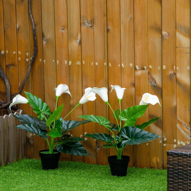 HOMCOM Calla Lily Flower - Artificial Plants