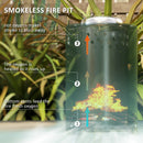 Outsunny Stainless Steel Smokeless Wood Burning Firepit Garden Fire Pit