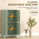HOMCOM 110cm Kitchen Cupboard with 4 Arched Doors and 2 Adjustable Shelves
