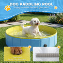 PawHut Dog Pool Dog Bath Tub Dog Paddling Pool, Blue, 80 X 20 Cm