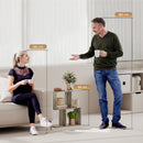 HOMCOM Side Table, Narrow End Table with Storage Shelves, Grey