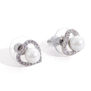 Heart-Shaped Stud Earrings
