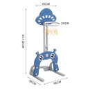 Livingandhome 2-in-1 Toddler Basketball Hoop Football Goal Set