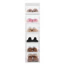Livingandhome 6-Tier Transparent Foldable Shoe Storage Box
