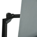 Outsunny Wall-Mounted Parasol Patio Umbrella With Hand To Push System - Khaki/Grey