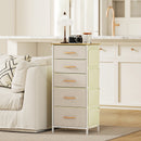 HOMCOM Fabric Chest of Drawers, Dresser for Bedroom,