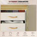 HOMCOM Fabric Chest of Drawers, Dresser for Bedroom,